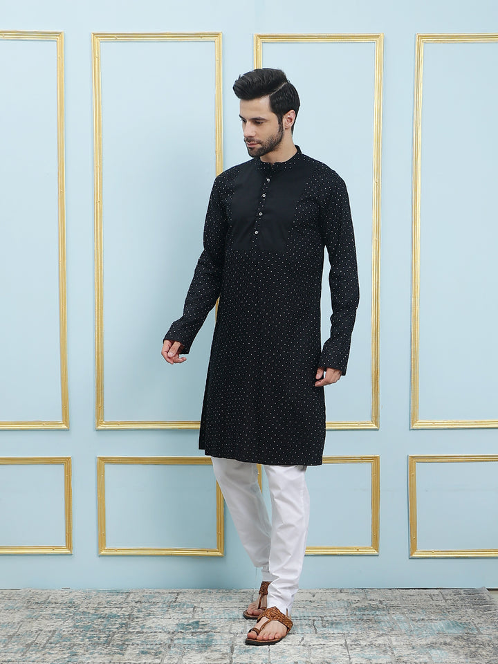 Printed Pure Cotton Straight Kurta with Pyjama