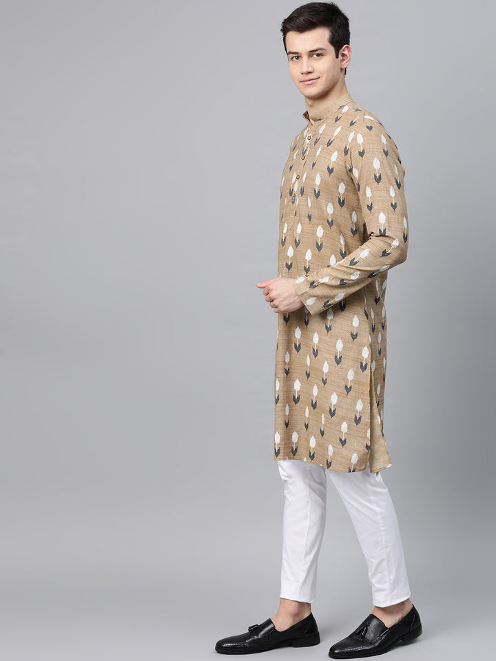 Printed Straight Kurta with Pyjama