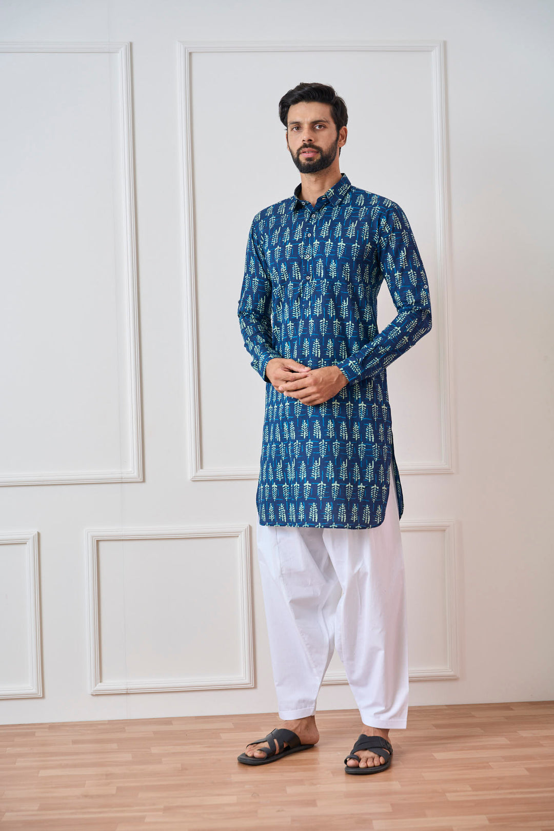 Pure Cotton Printed Pathani Kurta