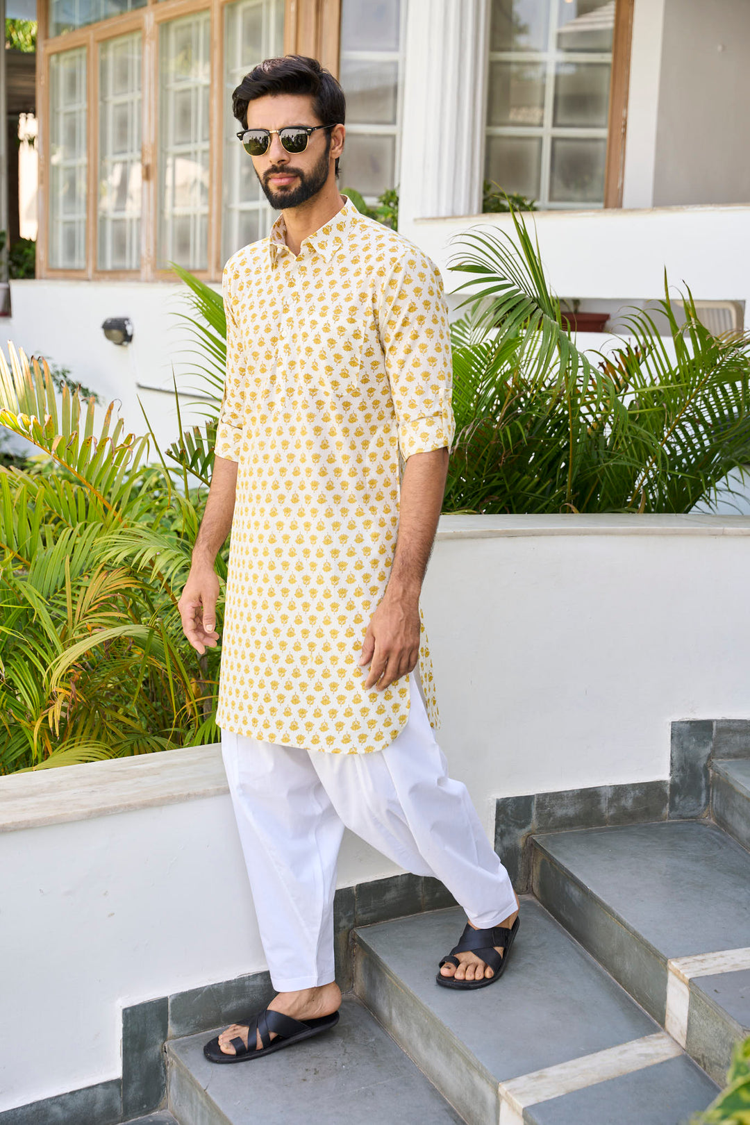 Pure Cotton Printed Pathani Kurta