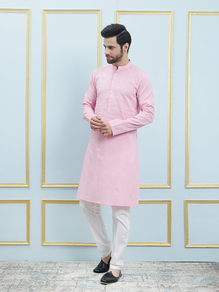 Printed Pure Cotton Straight Kurta with Pyjama