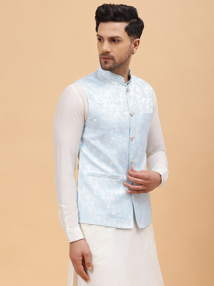 Woven Jacquard Nehru Jacket