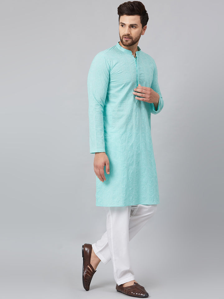 Chikankari Embroidered Straight kurta