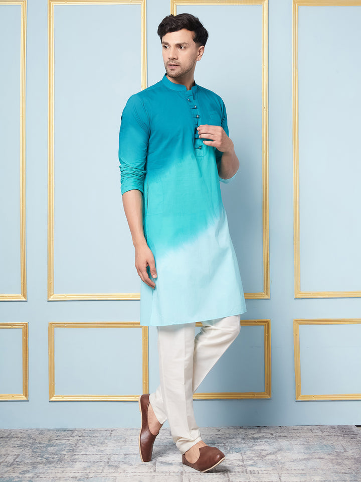 Ombre Dyed Pure Cotton Kurta