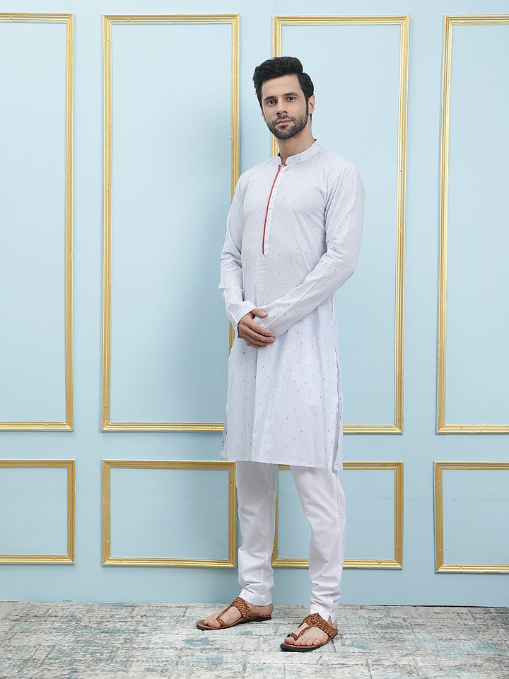 Printed Pure Cotton Striaght Kurta with Pyjama