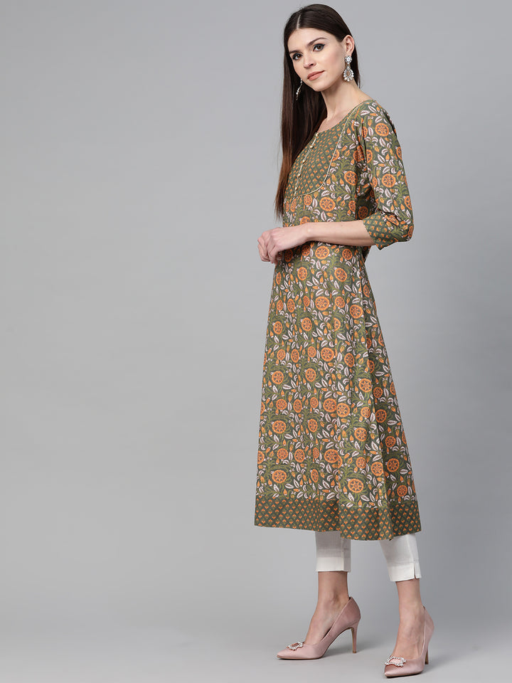 Floral Printed Anarkali