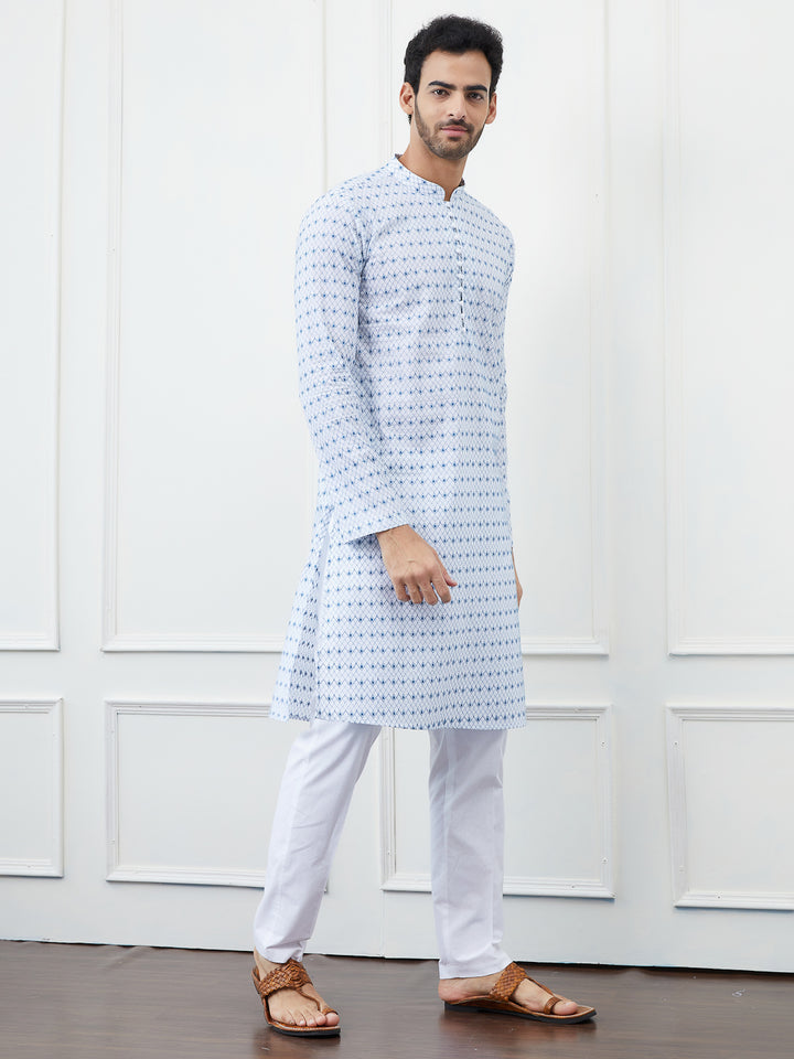 Embroidered Pure Cotton Straight Kurta