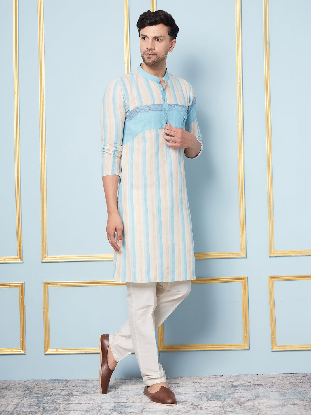 Woven Straight Cotton Kurta