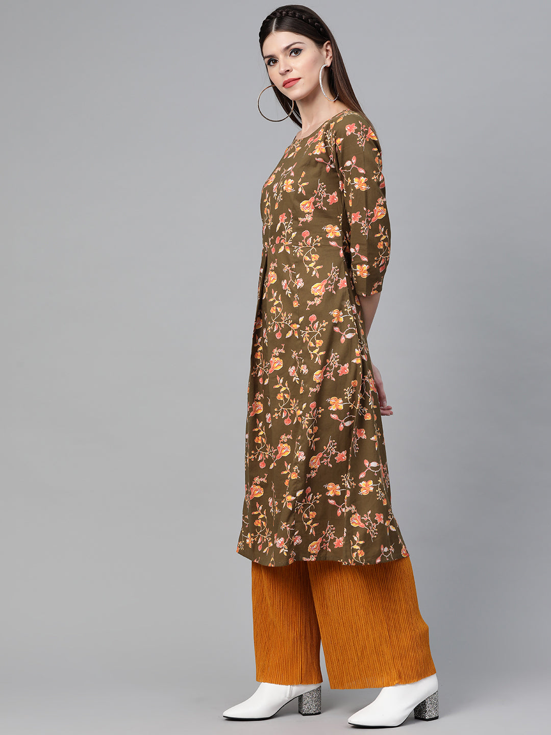 Floral Printed A-line kurta