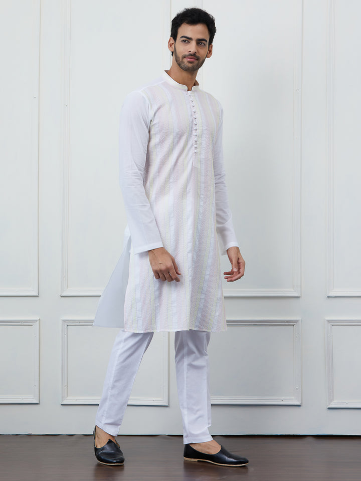 Thread Work Pure Cotton Kurta