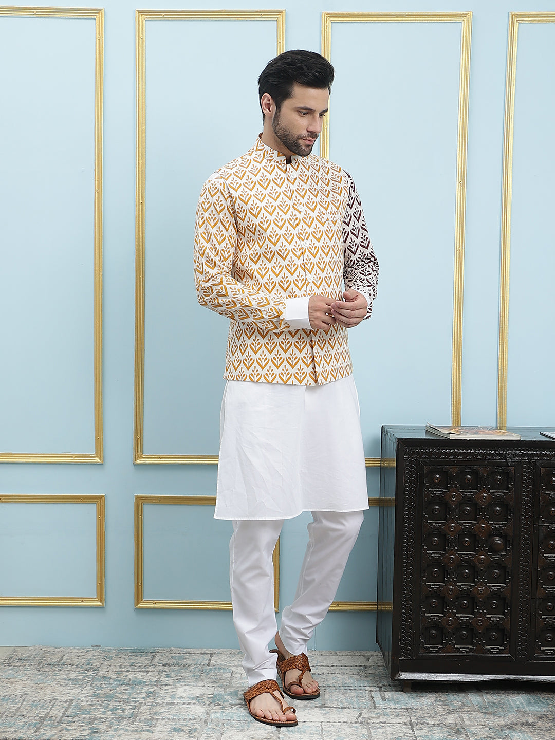 Printed Nehru Jacket