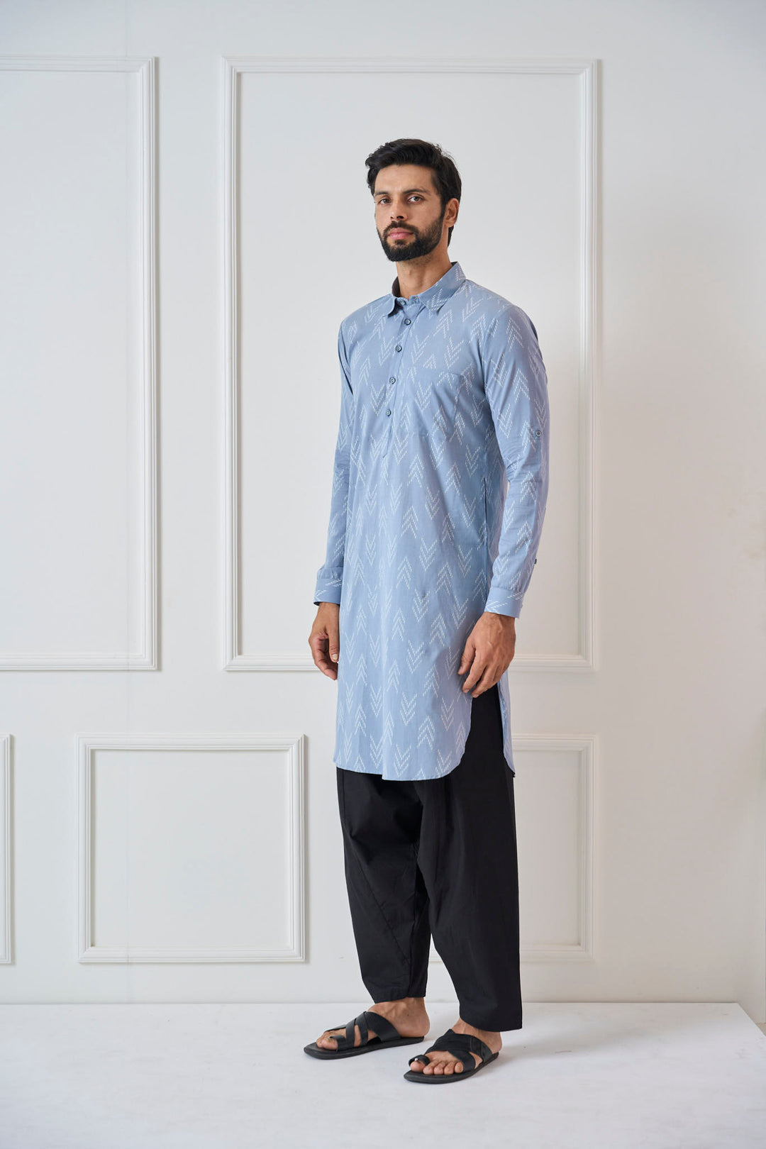 Pure Cotton Printed Pathani Kurta