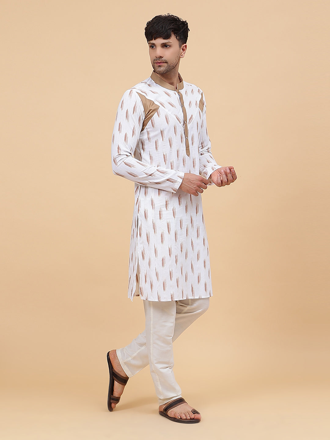 Ikat Printed Cotton Kurta