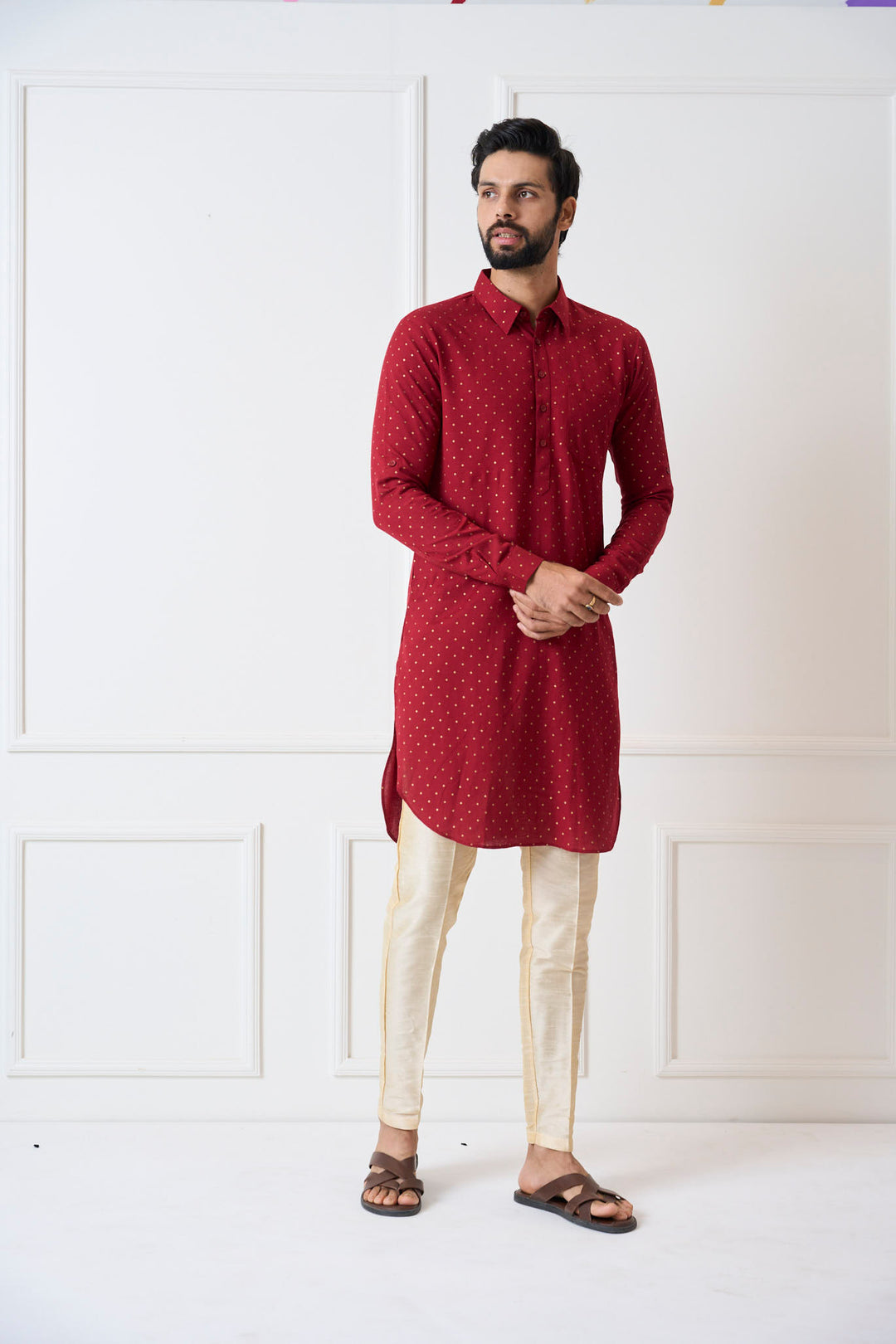 Pure Cotton Printed Pathani Kurta