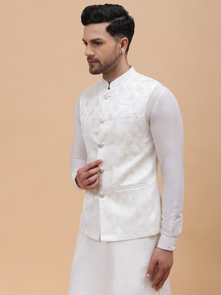 Woven Jacquard Nehru Jacket