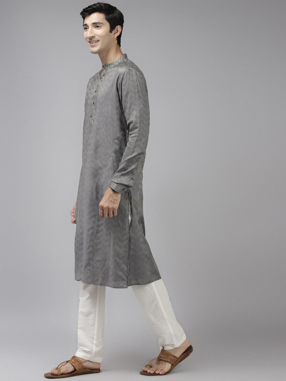 Silk Woven Straight kurta with Pyjama