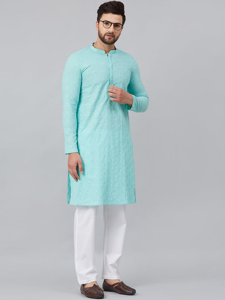 Chikankari Embroidered Straight kurta