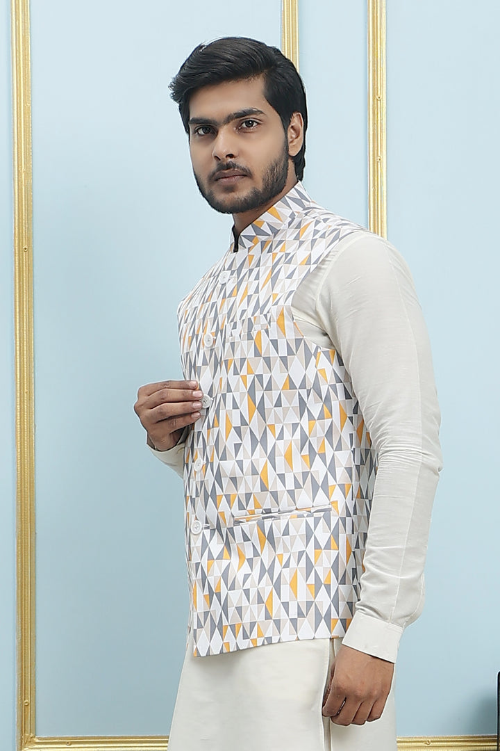 Printed Nehru Jacket