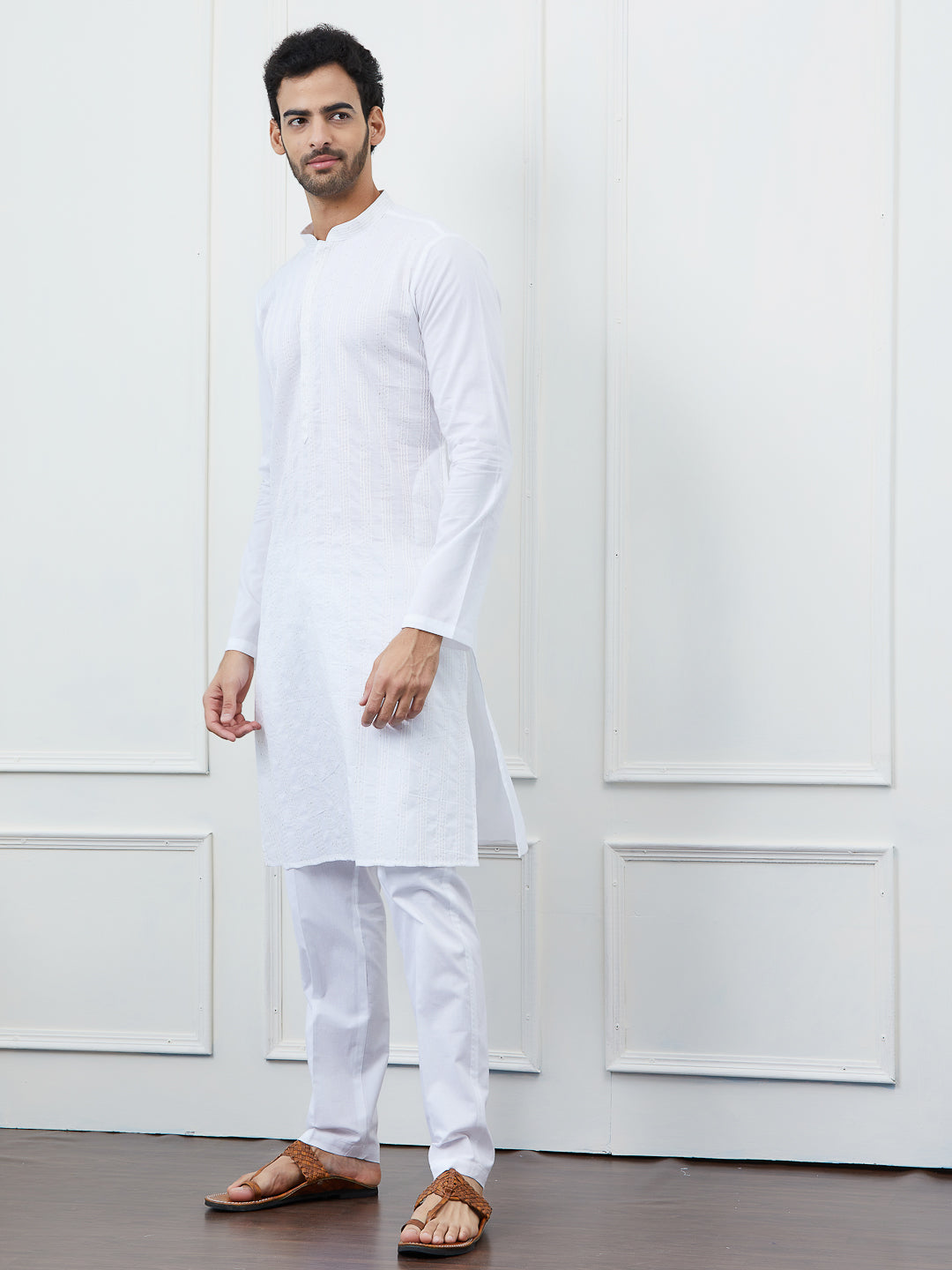 Sequin and Thread Work Pure Cotton Kurta