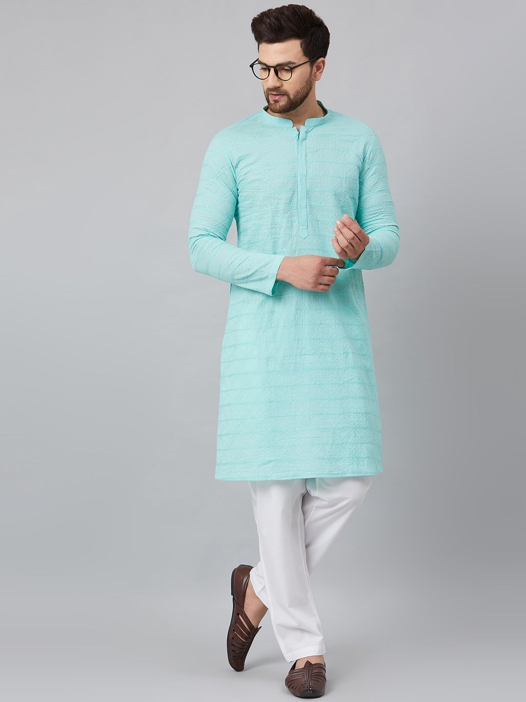 Chikankari Embroidered Straight kurta