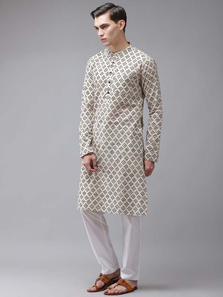 Handcrafted Block Printed Sustainable Straight Kurta with Pyjama