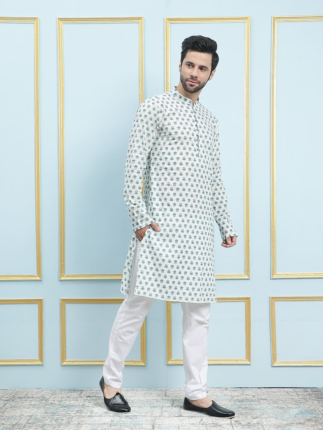 Printed Pure Cotton Straight Kurta