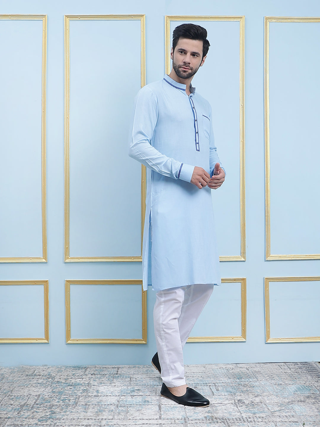 Solid Pure Cotton Straight Kurta