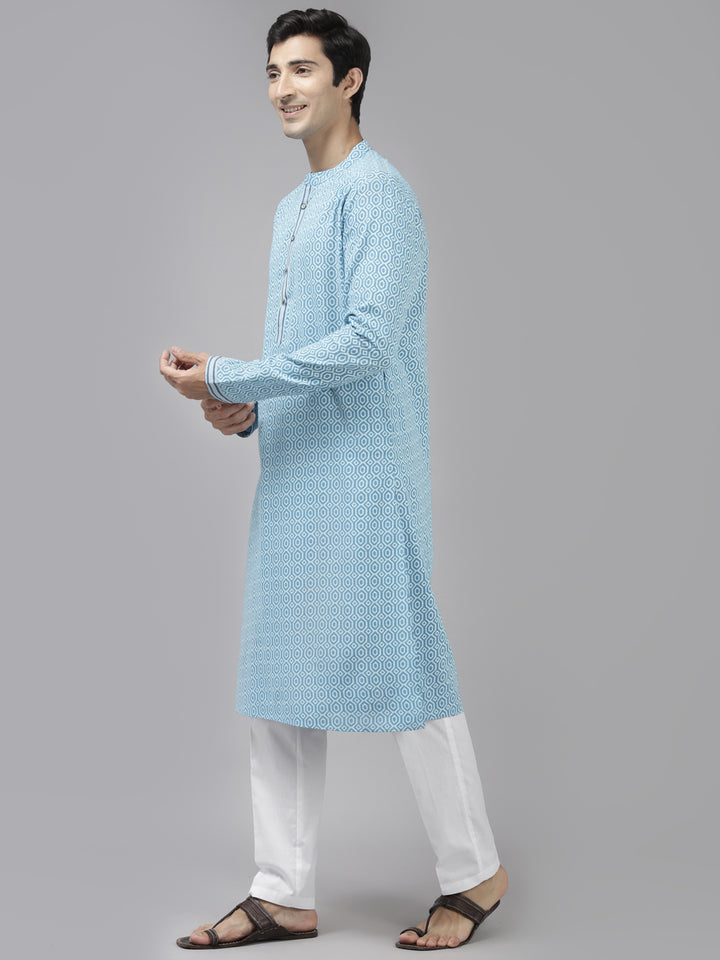 Printed Straight kurta with Pyjama