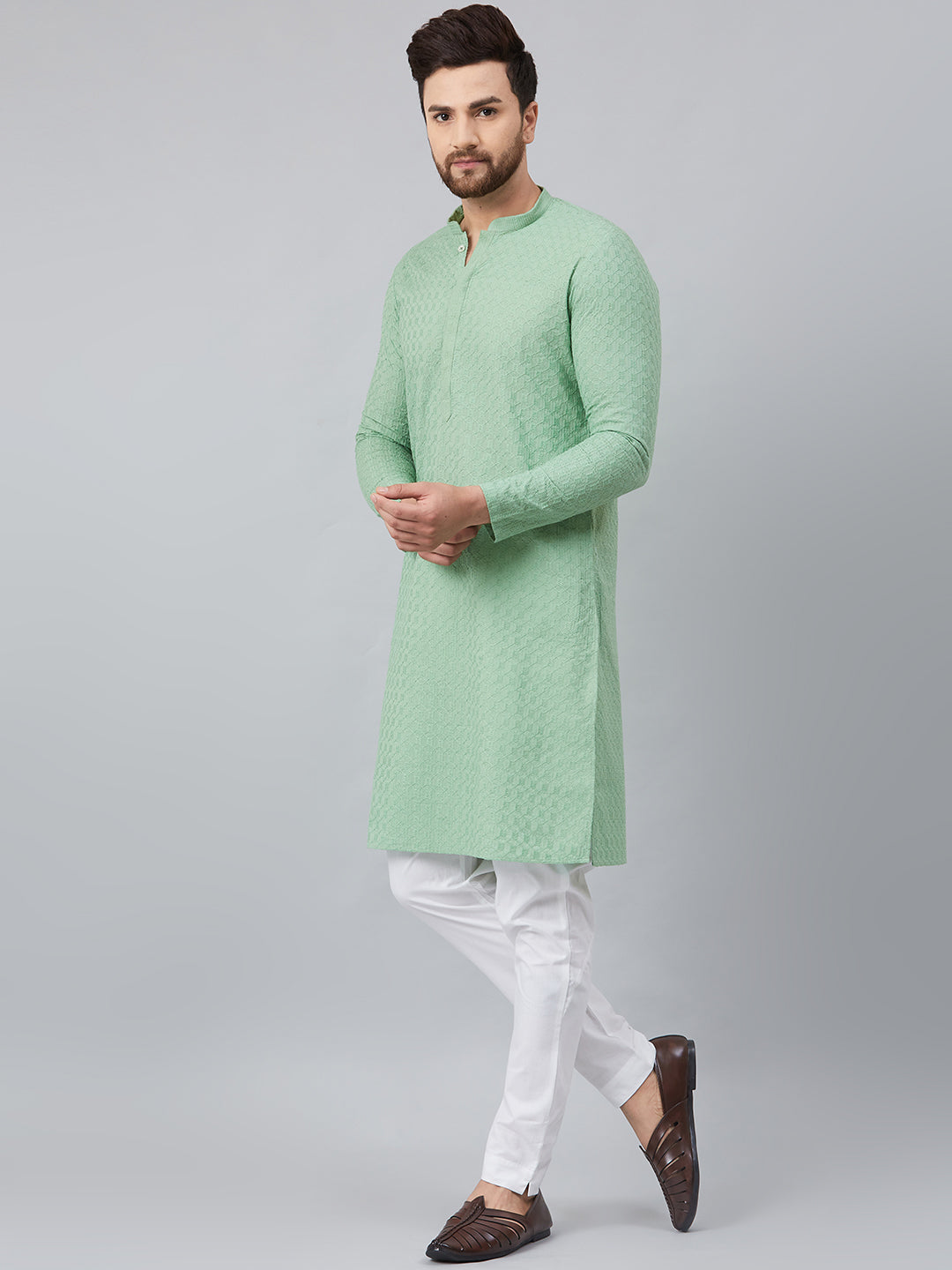 Chikankari Embroidered Straight kurta