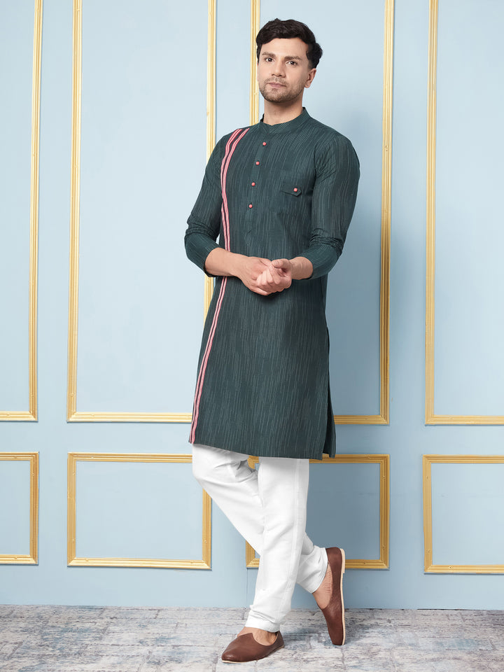 Woven Straight Cotton Kurta