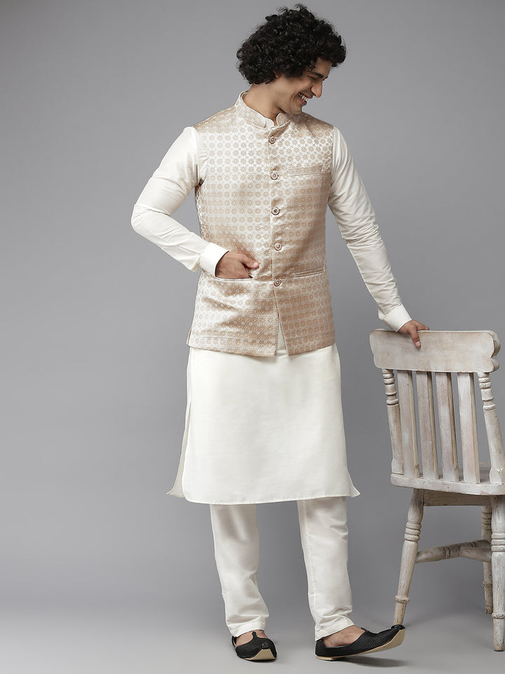 Woven Jacquard Nehru Jacket