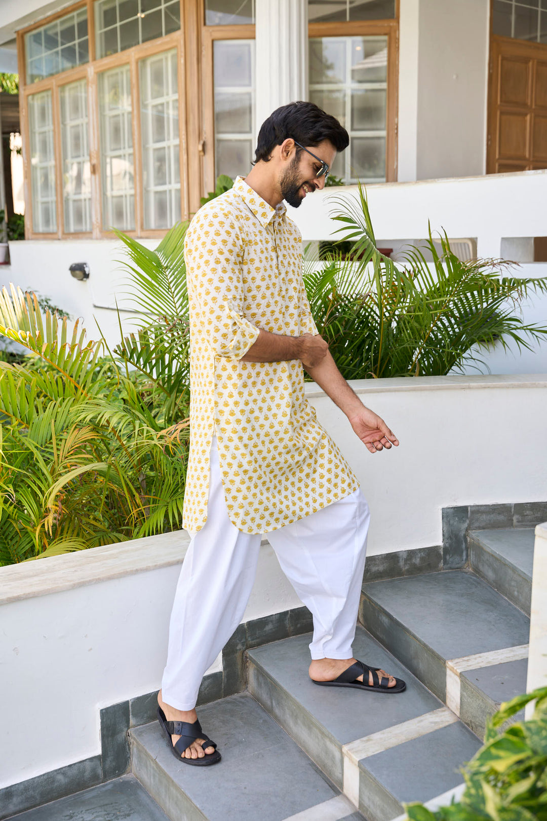 Pure Cotton Printed Pathani Kurta