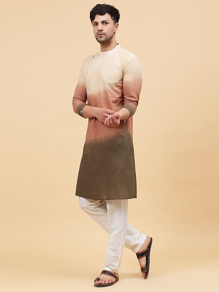 Ombre Dyed Pure Cotton Kurta with Pyjama