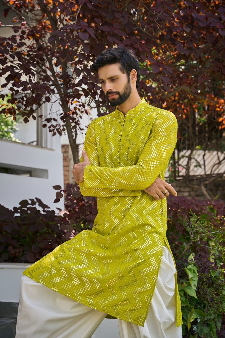 Sequins Embroidered Kurta