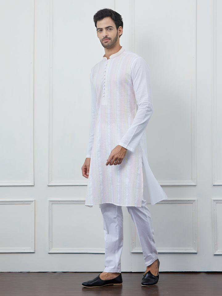 Thread Work Pure Cotton Kurta