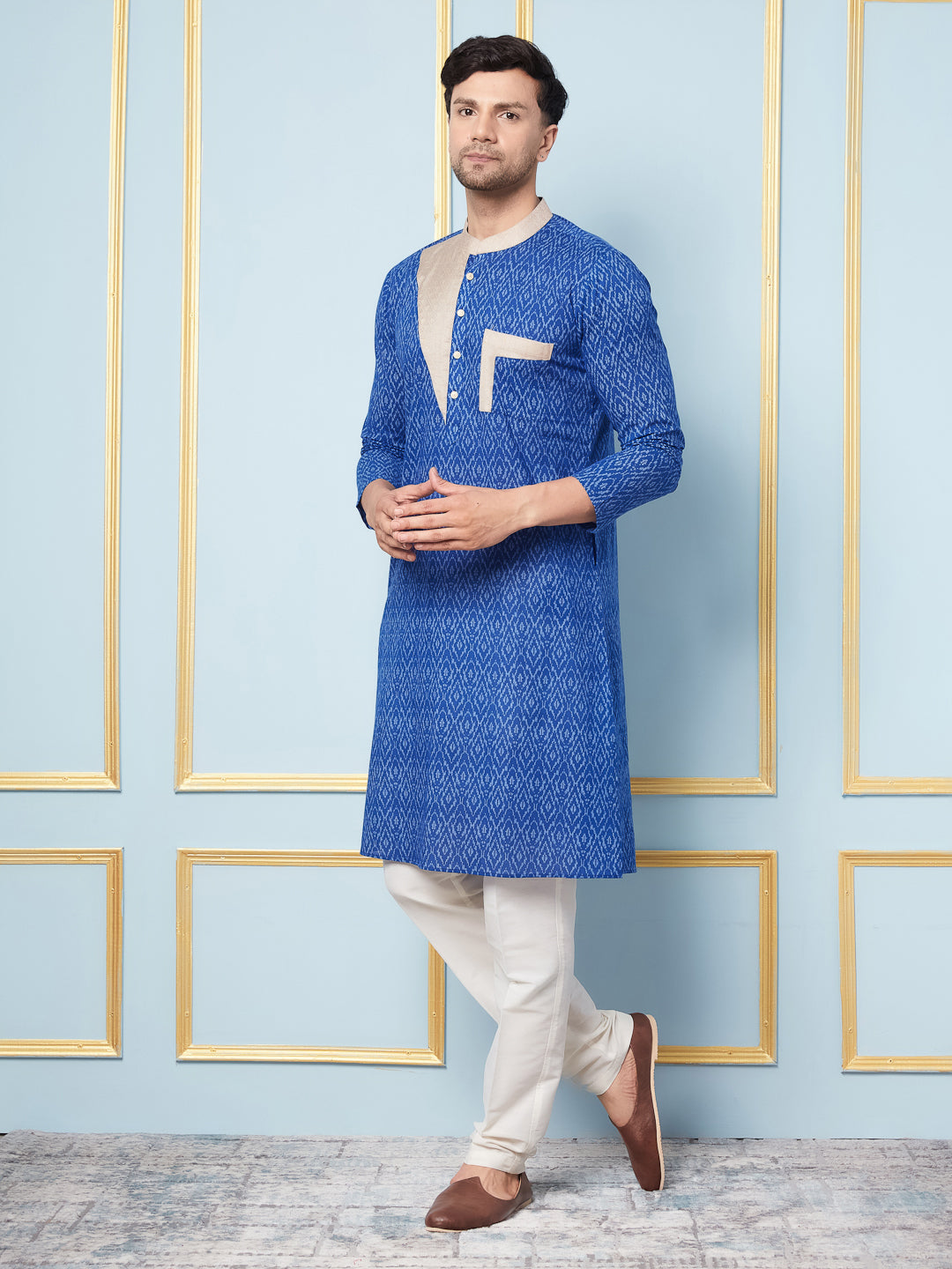 Ikat Printed Cotton Kurta