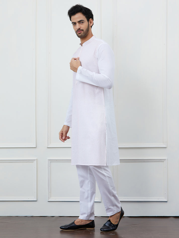 Sequin and Thread Work Pure Cotton Kurta