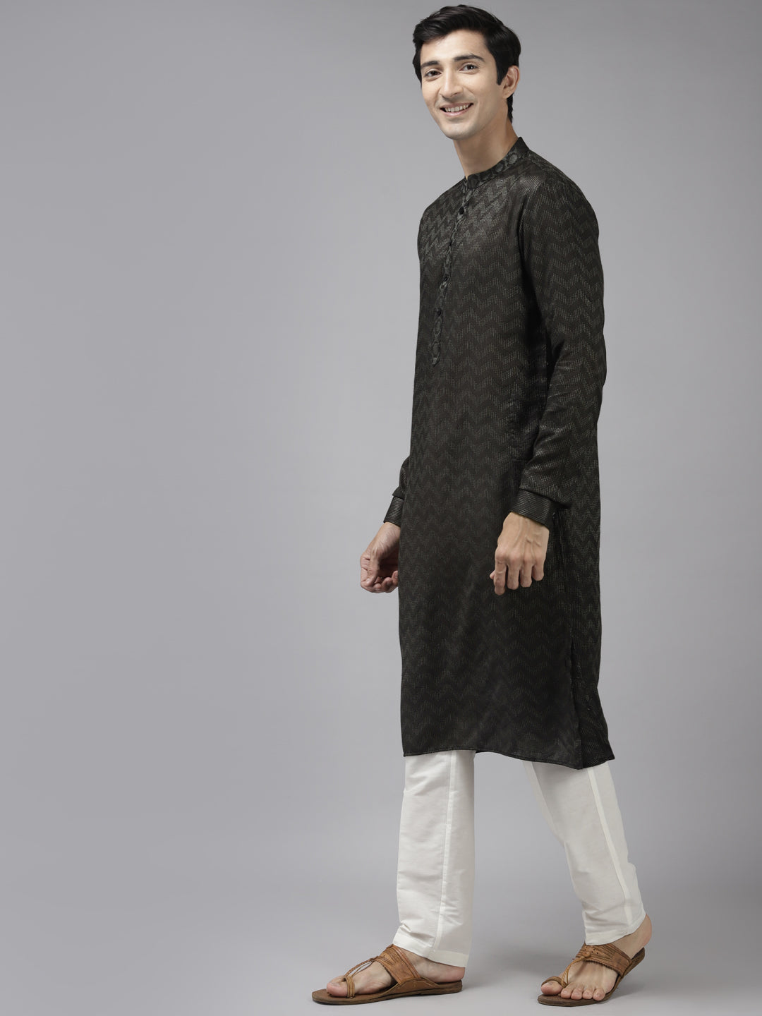 Silk Woven Straight kurta with Pyjama