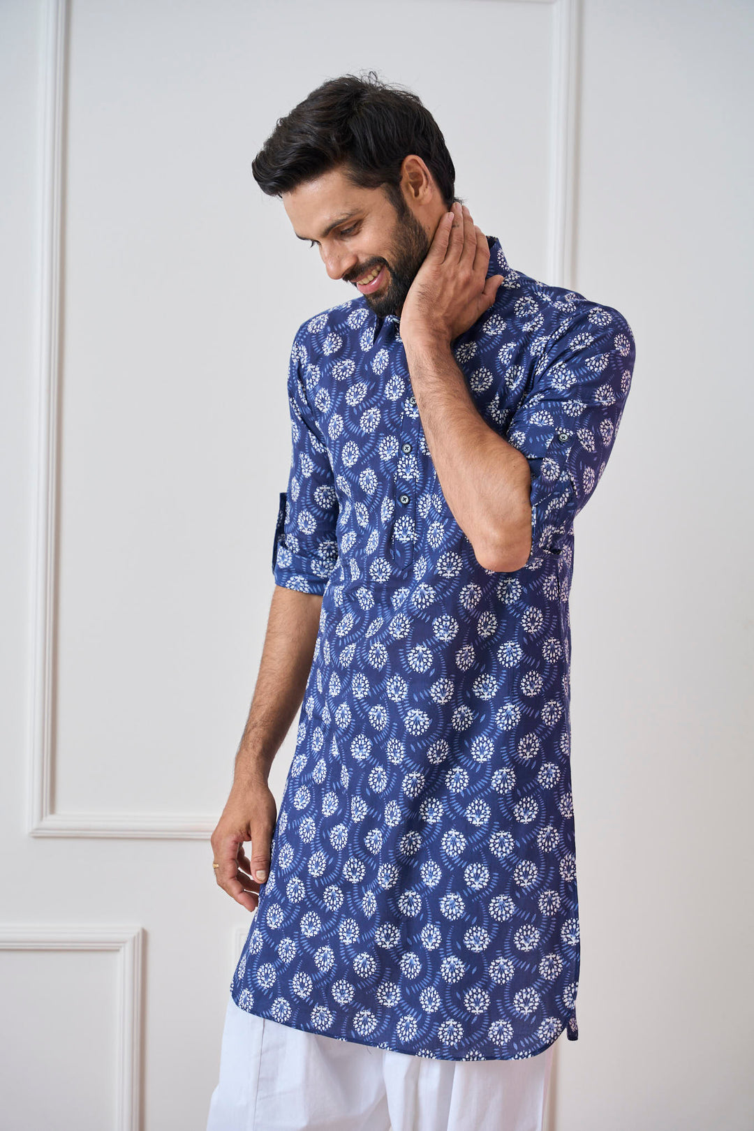 Pure Cotton Printed Pathani Kurta