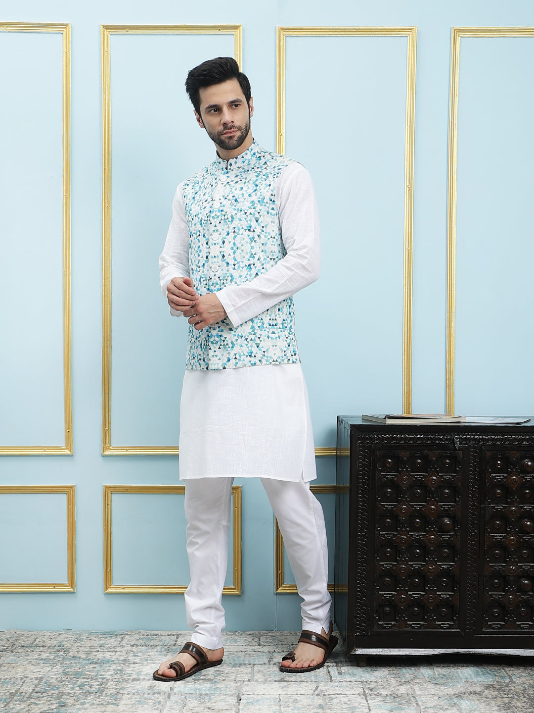 Printed Nehru Jacket