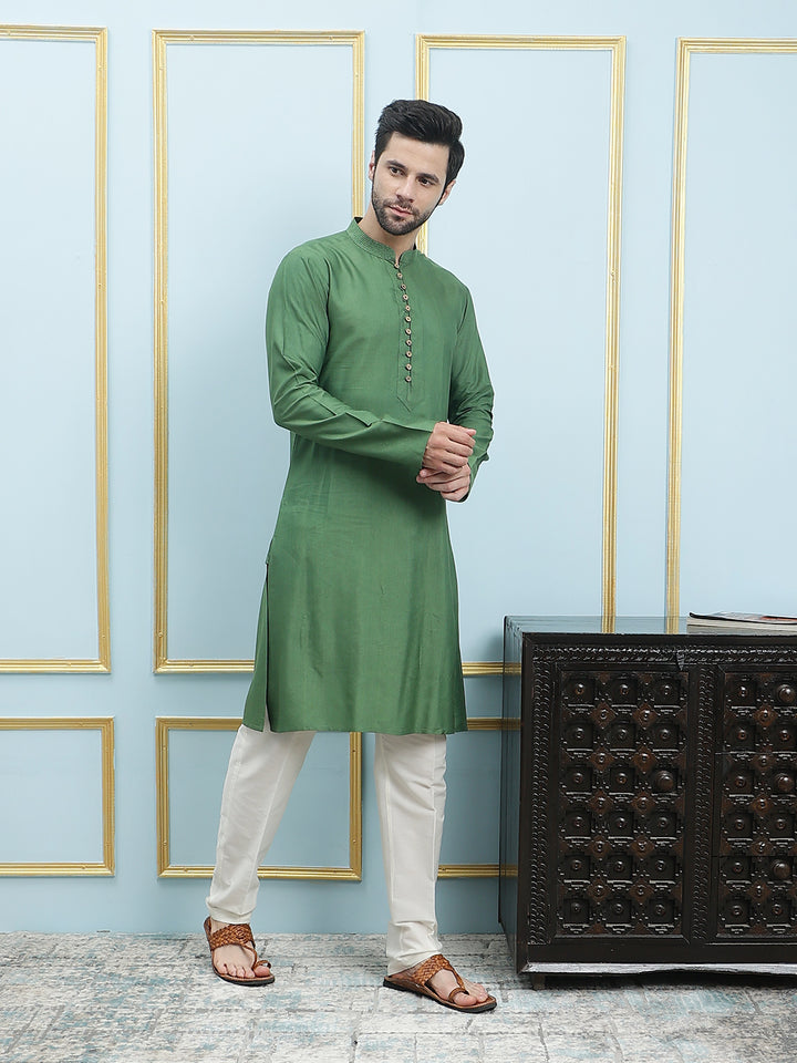 Solid Pure Cotton Straight Kurta