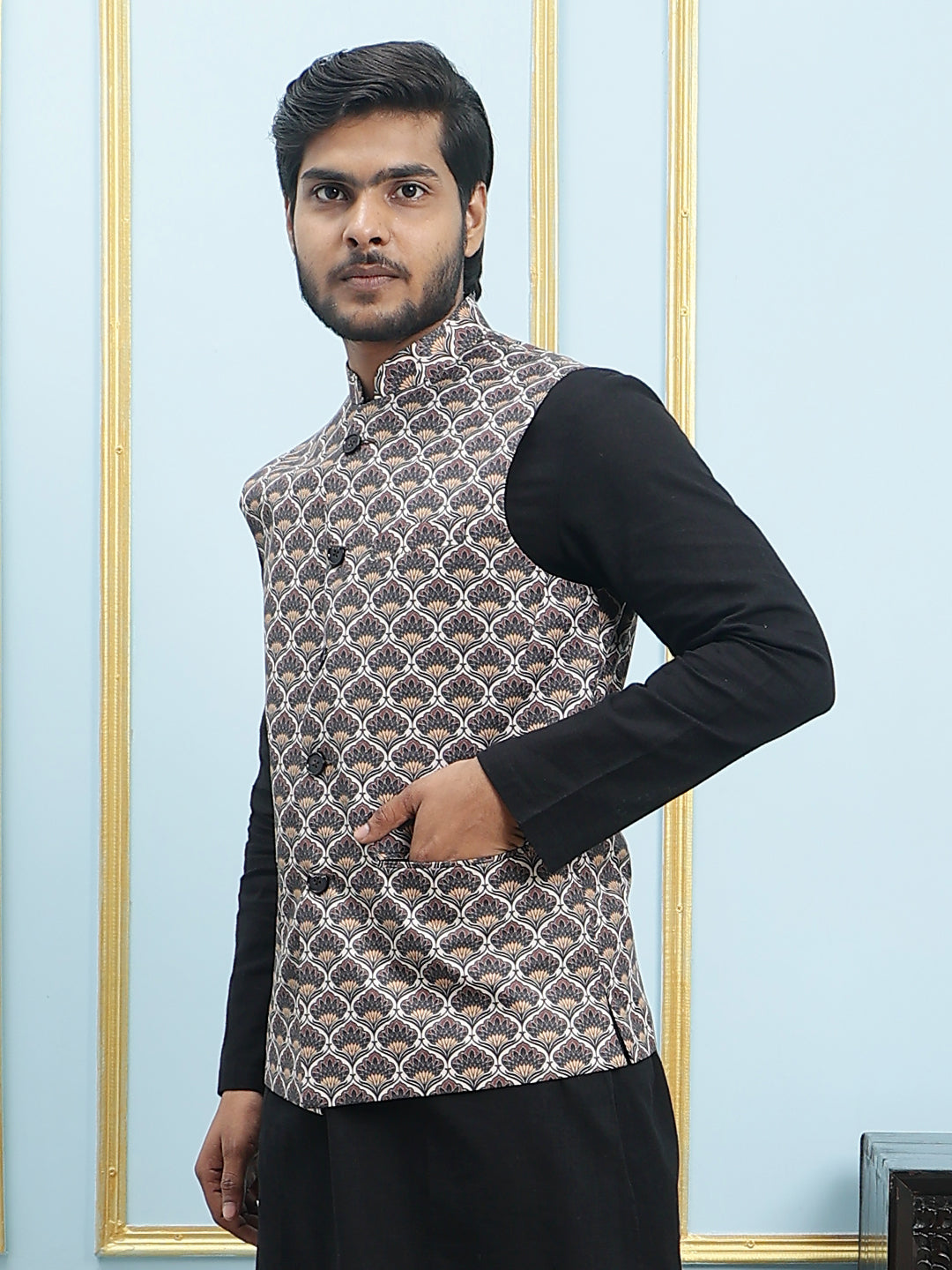 Printed Nehru Jacket