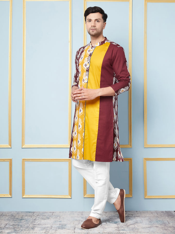 Ikat Printed Cotton Kurta