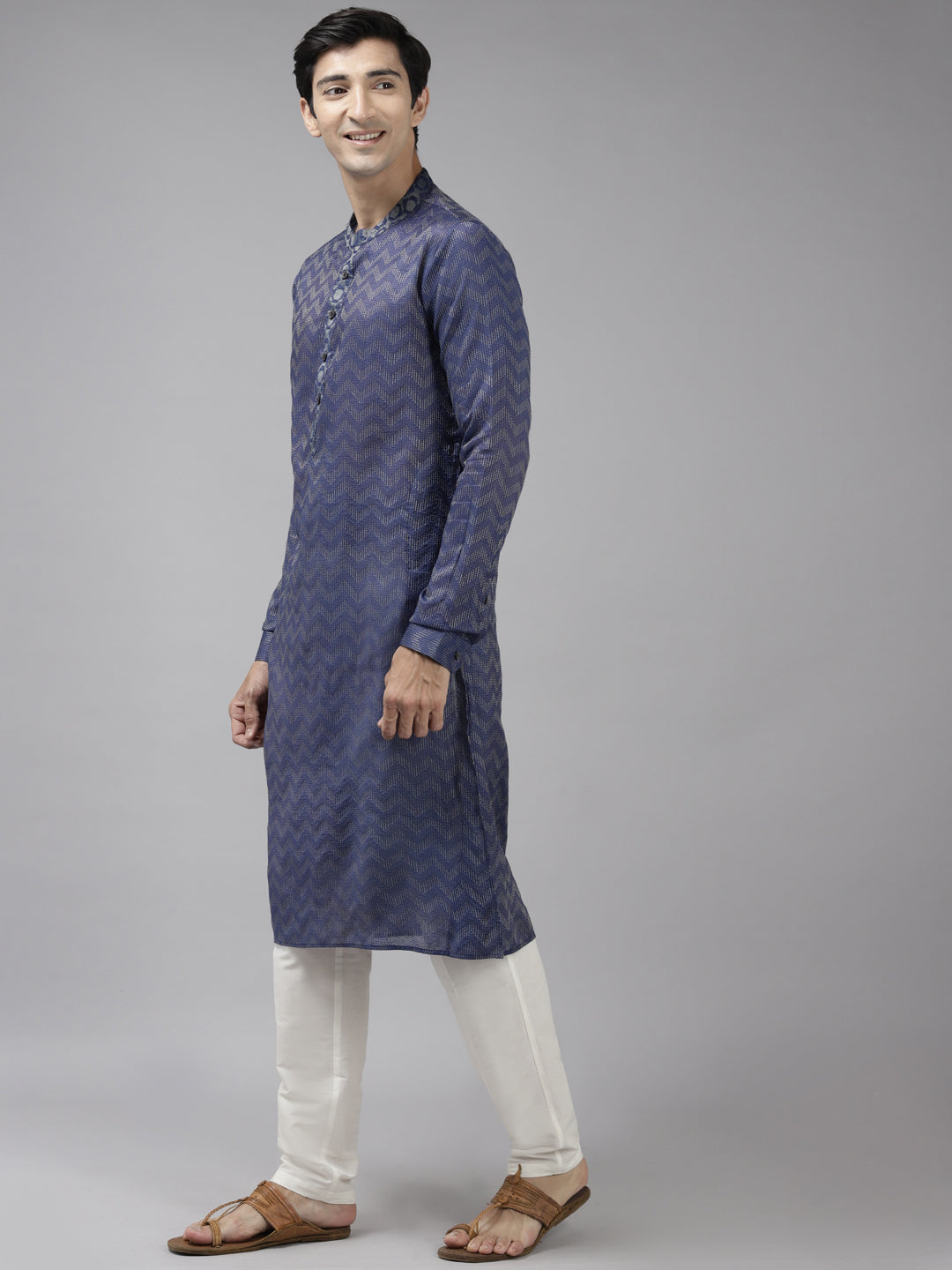 Silk Woven Straight kurta with Pyjama