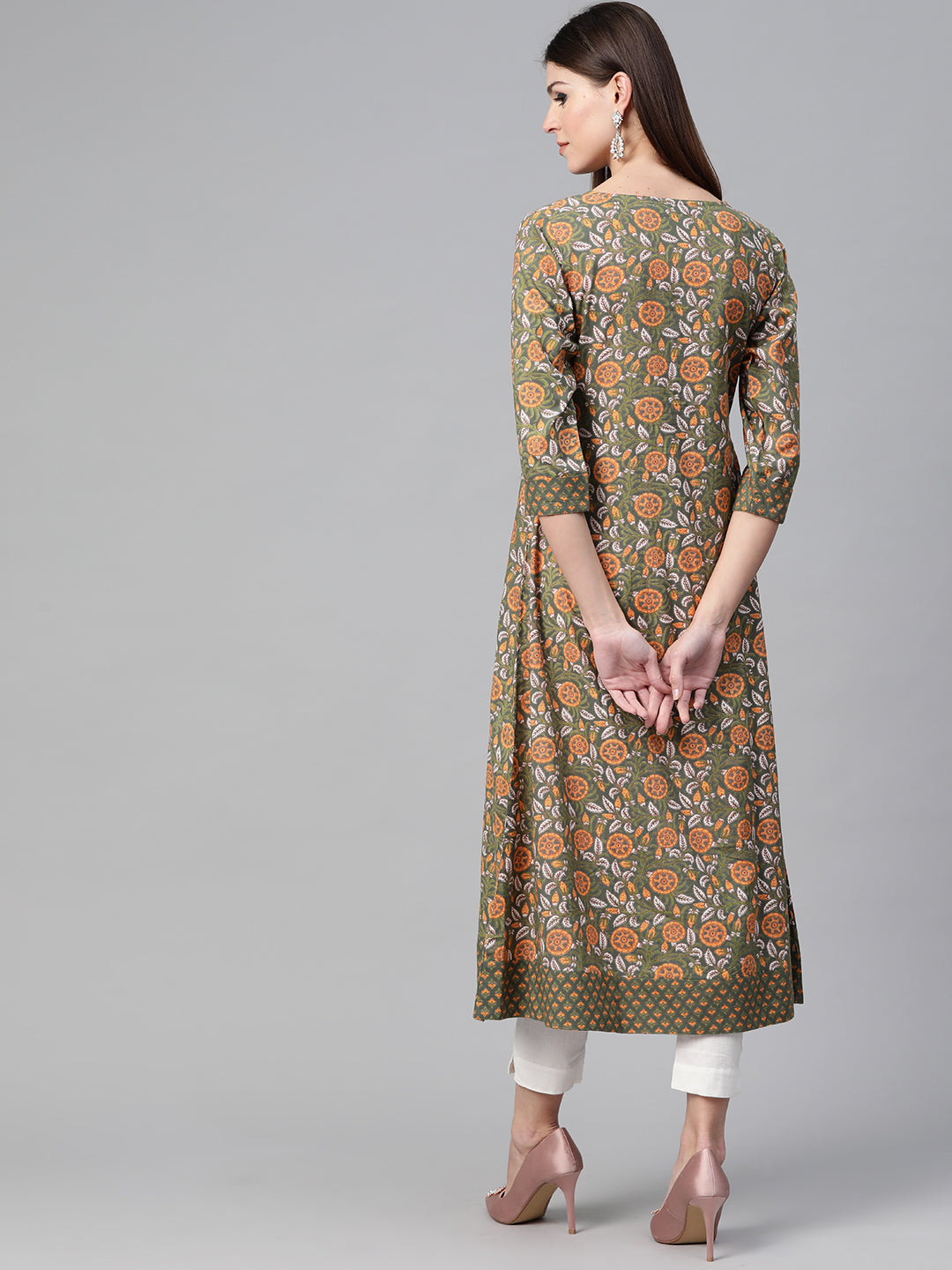 Floral Printed Anarkali