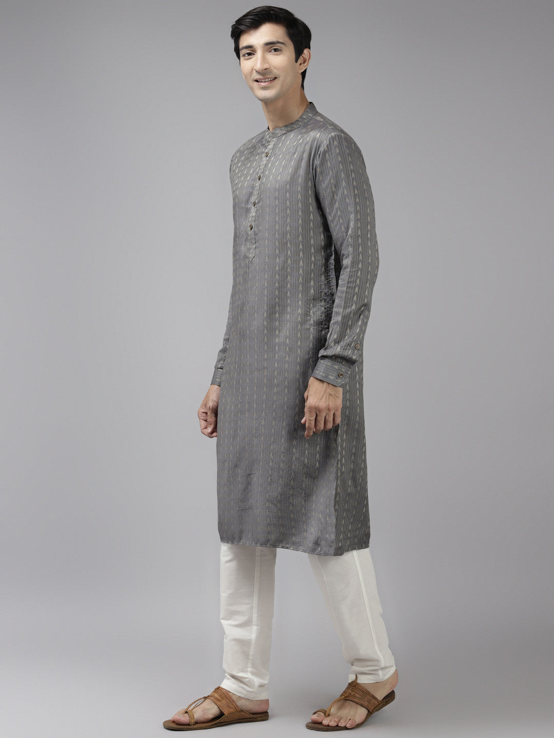 Silk Woven Straight kurta with Pyjama