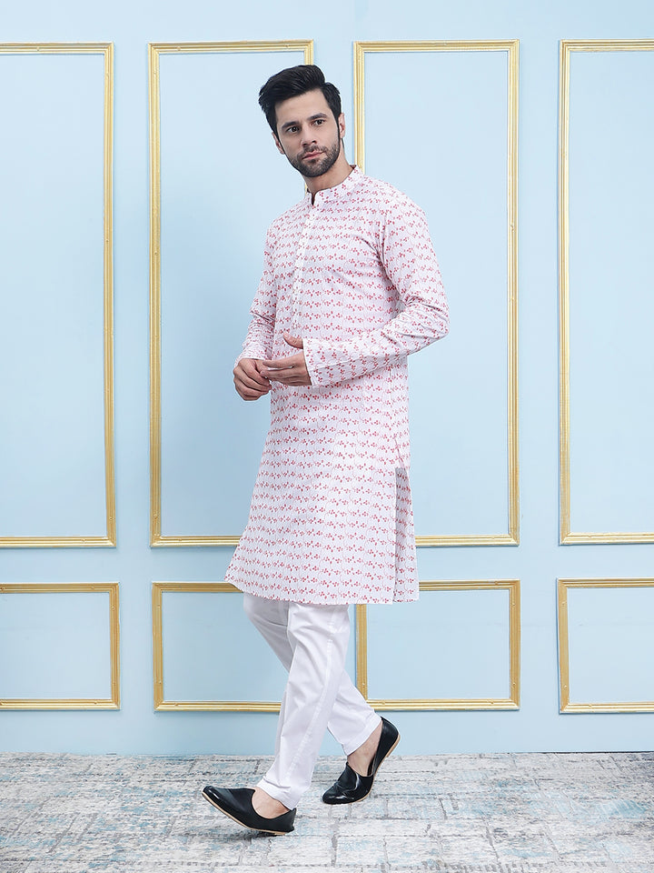 Embroidered Pure Cotton Straight Kurta