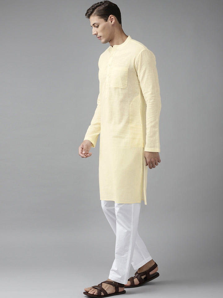 Cotton Slub Straight kurta with Pyjama