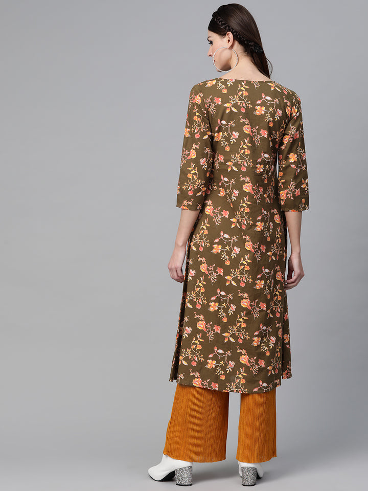 Floral Printed A-line kurta