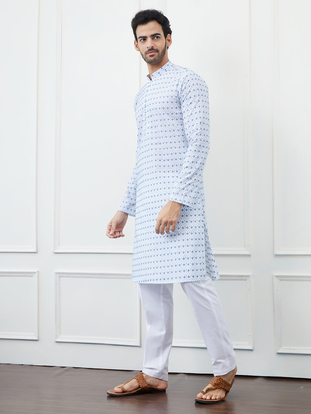 Embroidered Pure Cotton Straight Kurta